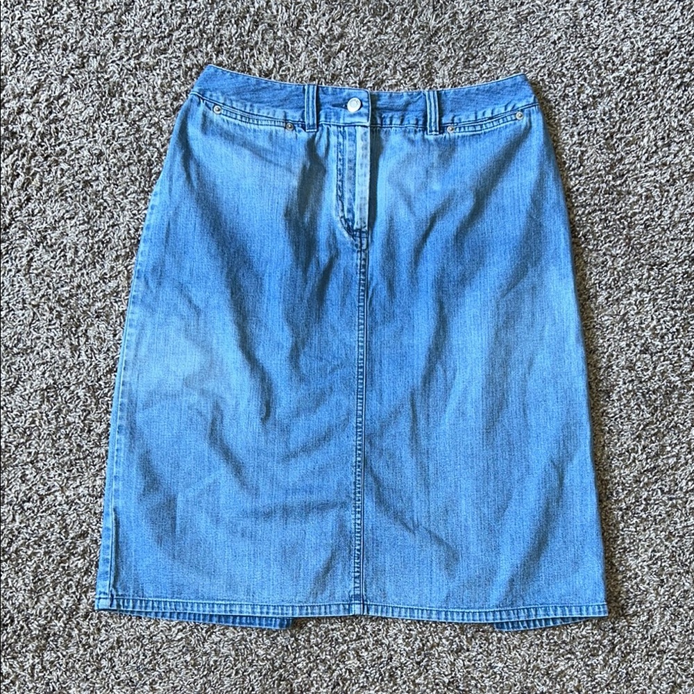 Pendleton Blue Knee-Length Pencil Skirt